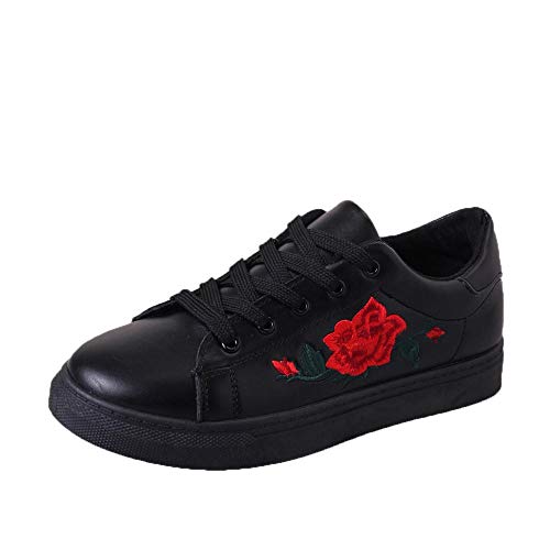 Yesmile Zapatos de mujer❤️Moda de las mujeres correas deportivas Running zapatillas zapatos de flores de bordado Casual Planos Loafers, Adecuado para Todas Las Estaciones