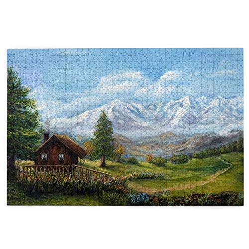 Yoliveya Sierra calar de 1000 Piezas,Pintura al óleo Original Casa Chalet Montañas,Juegos Rompecabezas imágenes para Adultos y niños Regalo graduación de Boda Familiar Yoliveya Sierra calar de 1000 Piezas,Pintura al óleo Original Casa Chalet Montañas,Juegos Rompecabezas imágenes para Adultos y niños Regalo graduación de Boda Familiar