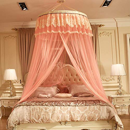 Yuany Puerta con mosquitera, Princess Dome Mosquitera, Leyendo Nook Canopy For Girls Thicken Bed Canopy Mosquito Net Cortinas-b California King