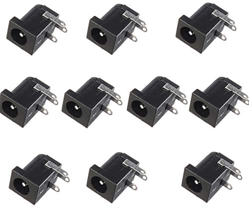 10x Conector Jack DC Power DC-005 Hembra 5,5x2,1mm Electronica para chasis