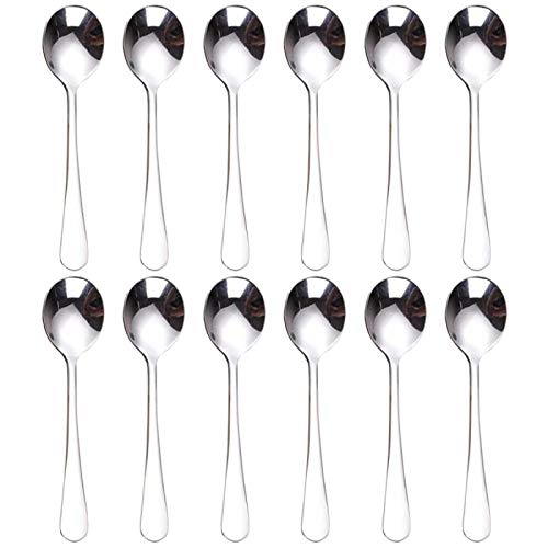 12 cucharas de acero inoxidable / cucharas de café / cuchara de helado / cuchara de temporada—11.3cm de largo