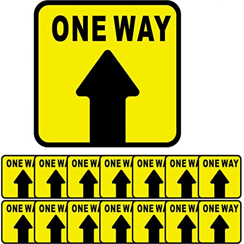 15 Señal One Way, Etiqueta Direccional de Piso de Distancia Social Pegatina de Flecha Antideslizante Reajustable, Marcador de Piso de Seguridad para Centro Comercial Tienda Oficina (Amarillo, Negro) 15 Señal One Way, Etiqueta Direccional de Piso de Distancia Social Pegatina de Flecha Antideslizante Reajustable, Marcador de Piso de Seguridad para Centro Comercial Tienda Oficina (Amarillo, Negro)