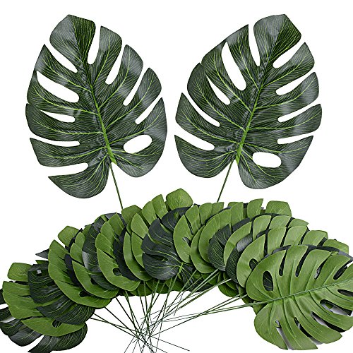 24pcs Hoja de Palma Tropical Artificial Falsa de Imitación Hawaiana Luau Party Selva Playa Tema Decoraciones de Fiesta Boda 24pcs Hoja de Palma Tropical Artificial Falsa de Imitación Hawaiana Luau Party Selva Playa Tema Decoraciones de Fiesta Boda