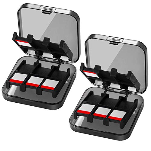 2x CamKix Funda de juego compatible con Nintendo Switch - Para hasta 48 juegos de conmutador Nintendo - Organizador de tarjeta de juego - Contenedor de viaje - 2x Funda dura con 24 insertos 2x CamKix Funda de juego compatible con Nintendo Switch - Para hasta 48 juegos de conmutador Nintendo - Organizador de tarjeta de juego - Contenedor de viaje - 2x Funda dura con 24 insertos