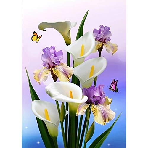 5D diamond painting full drill,punto de cruz diamante Lirio de cala,kit diamantes 5d,cristal Full Diamond Rhinestone pintura por número manualidades decoración de la pared para 30x40cm 5D diamond painting full drill,punto de cruz diamante Lirio de cala,kit diamantes 5d,cristal Full Diamond Rhinestone pintura por número manualidades decoración de la pared para 30x40cm