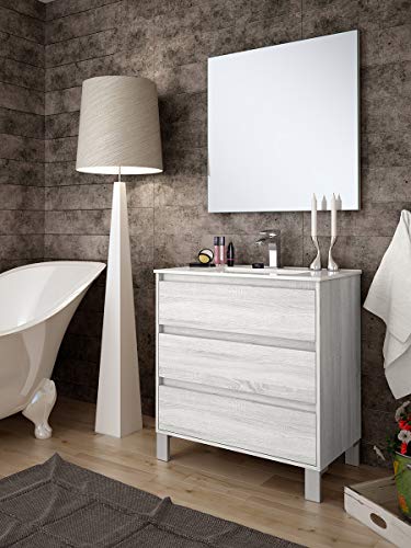 Aquore | Mueble de Baño con Lavabo y Espejo | Mueble Baño Modelo Balton 3 Cajones con Patas | Muebles de Baño | Diferentes Acabados Color | Varias Medidas (Hibernian, 100 cm) Aquore | Mueble de Baño con Lavabo y Espejo | Mueble Baño Modelo Balton 3 Cajones con Patas | Muebles de Baño | Diferentes Acabados Color | Varias Medidas (Hibernian, 100 cm)
