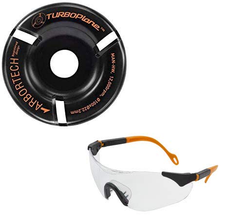 Arbortech Turbo Plane, incluye gafas de protección – Disco de fresado para madera / amoladora angular