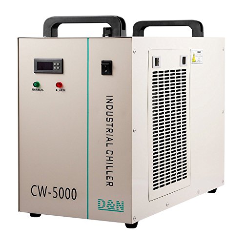 Autovictoria Autovictoria Water Chiller 6L Enfriador de Agua Industrial 10L / min Enfriador de Agua Enfriador 800W Enfriador de Agua 80 / 100W Tubo de vidrio CO2 (CW5000)