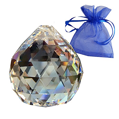 Bola de cristal ø 40 mm en bolsa de regalo - arco iris de cristal - vidrio de cristal - Exclusivo esoterismo