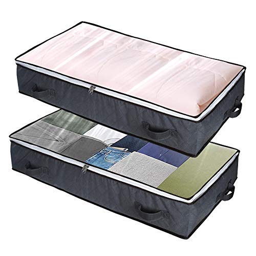 Bolsas Almacenaje Bajo Cama Gran Capacidad Cajas Almacenaje Ropa Con Cremallera Bajo la Cama Organizador de Edredones para Almacenamiento de Edredón, Sábanas Fundas Mantas y Ropa Fuera de Temporada Bolsas Almacenaje Bajo Cama Gran Capacidad Cajas Almacenaje Ropa Con Cremallera Bajo la Cama Organizador de Edredones para Almacenamiento de Edredón, Sábanas Fundas Mantas y Ropa Fuera de Temporada