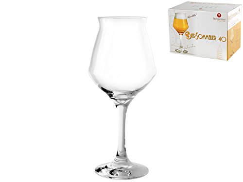 Borgonovo - Juego de 6 Copas de Cristal para Cerveza, 40 cl, Transparente