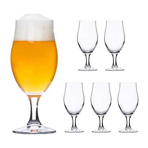 Bormioli Rocco | Juego de 6 vasos de cerveza Executive | 0,3 litros calibrados | Elegante vaso de cerveza | vasos transparentes | vasos de cóctel | vasos de cristal | vasos de fiesta