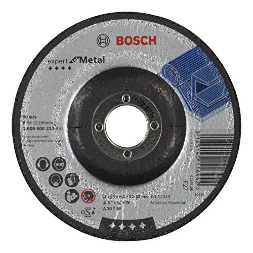 Bosch 2 608 600 223 - Disco de desbaste acodado Expert for Metal - A 30 T BF, 125 mm, 6,0 mm (pack de 1)