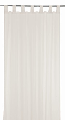 Brandseller - Cortina para salón o dormitorio (140 x 245 cm), colores blanco, verde, beis o naranja, Weiß, 140 x 245 cm Brandseller - Cortina para salón o dormitorio (140 x 245 cm), colores blanco, verde, beis o naranja, Weiß, 140 x 245 cm