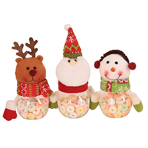 Brightz Tarro de Santa Caramelo, Tarro de Navidad Decoración de Almacenamiento, muñeco de Nieve Hace el Regalo