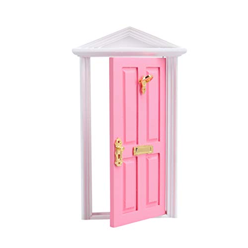 Cabilock 1:12 Miniatura Casa de Muñecas Puerta de Madera Puerta Interior con Accesorios de Metal Muebles para Casa de Muñecas Decoración (Rosa) Cabilock 1:12 Miniatura Casa de Muñecas Puerta de Madera Puerta Interior con Accesorios de Metal Muebles para Casa de Muñecas Decoración (Rosa)