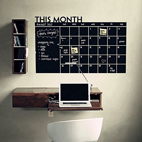 Calendario de pared reutilizable, diseño de planes mensuales, pizarra, para el hogar y la oficina