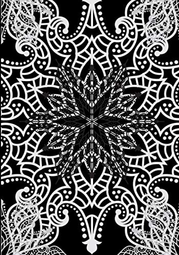 Carnet de Rêves: Cahier de Rêves à Compléter pour 50 Nuits - Format 17.78 cm x 25.4 cm- Motif: Noir et blanc Mandala
