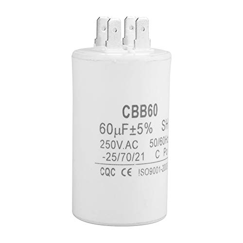 CBB60 Condensador,Condensador de funcionamiento AC 250V 60uF 50/60HZ Para lavadora, bomba y motores