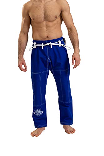 Choke&Chill Pantalones cortos brasileños BJJ Gi para hombre, color azul, A1L