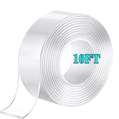 Cinta de Doble Cara lavable, Extraíble - Reutilizable Nano Tape, Transparente Adhesiva Doble Cara Extra Fuerte, Traceless Grip Tape para Hogar, Dormitorio y Oficina (10FT) Cinta de Doble Cara lavable, Extraíble - Reutilizable Nano Tape, Transparente Adhesiva Doble Cara Extra Fuerte, Traceless Grip Tape para Hogar, Dormitorio y Oficina (10FT)