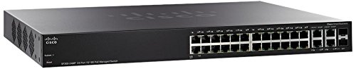 Cisco Small Business SF300-24PP Conmutador de red administrado L3 Fast Ethernet (10/100) Energía sobre Ethernet (PoE) Negro - Switch de red (Gestionado, L3, Fast Ethernet (10/100), Energía sobre Ethernet (PoE))