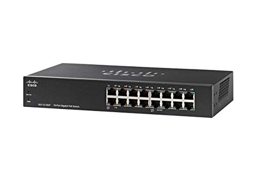 CISCO SMALL BUSINESS SG110-16HP - SWITCH - UNMANAGED - 8 X 10/100/1000 + 8 X 10/100/1000 (POE) - DESKTOP, WALL-MOUNTABLE - POE (64 W)