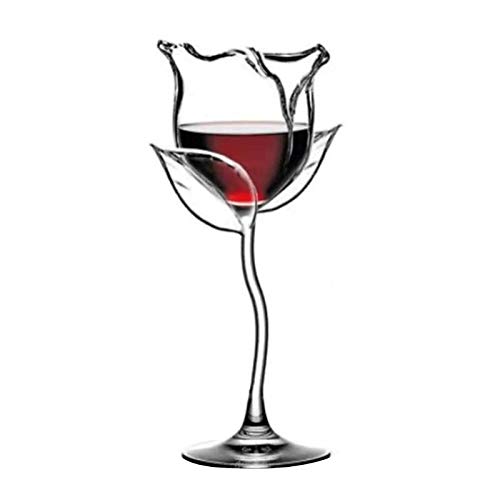 Cóctel de moda del vino rojo vino del cubilete de 100 ml Forma Gafas flor de Rose copa de vino P U90A