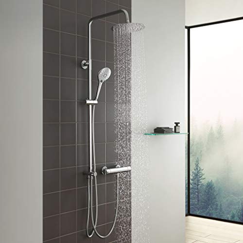 Columna Ducha, CECIPA Columna de Ducha sin Grifo Columna Baño Set de Ducha Altura Ajustable Sistema de Ducha con Barra de Ducha y Teleducha Conjunto Ducha Lluvia Columna Ducha, CECIPA Columna de Ducha sin Grifo Columna Baño Set de Ducha Altura Ajustable Sistema de Ducha con Barra de Ducha y Teleducha Conjunto Ducha Lluvia