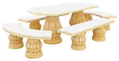 conjunto Comedor de Piedra para Jardin Ovalado De Hojas Pulido conjunto Comedor de Piedra para Jardin Ovalado De Hojas Pulido