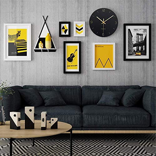 Conjunto de pared de marcos de madera maciza negra Marco de fotos de simplicidad moderna Conjunto de galería Colección de marcos de cuadros blancos Collage para sala de estar Restaurante Dormitorio Conjunto de pared de marcos de madera maciza negra Marco de fotos de simplicidad moderna Conjunto de galería Colección de marcos de cuadros blancos Collage para sala de estar Restaurante Dormitorio