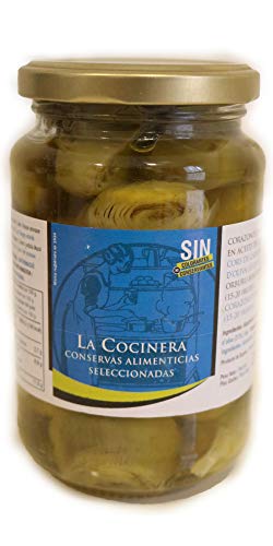 Corazones de alcachofa en aceite 100% oliva pelados a mano (15-20 frutos)