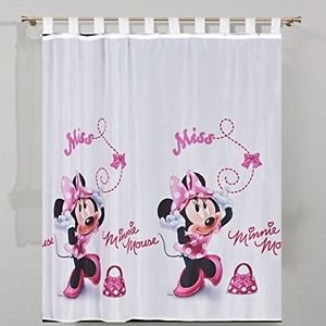 Cortina de Minnie Mouse, parte de 75 x 157 L, para habitación infantil
