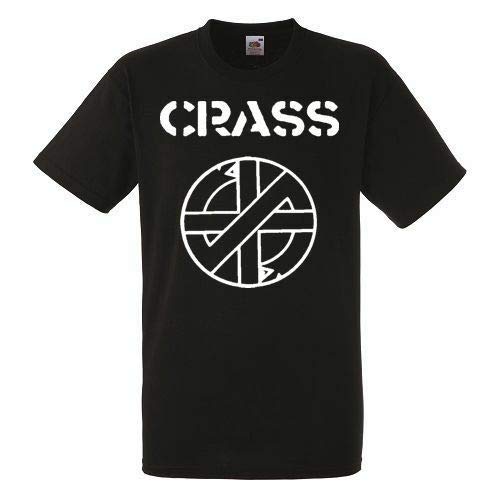 Crass Logo T-Shirt Rock Band Shirt Heavy Metal tee Black S