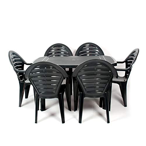 CREVICOSTA QUALITY MARK MARCAS DE CALIDAD Conjunto 1 Mesa Viana Rectangular 6 SILLAS OFIR Antracita. CREVICOSTA QUALITY MARK MARCAS DE CALIDAD Conjunto 1 Mesa Viana Rectangular 6 SILLAS OFIR Antracita.