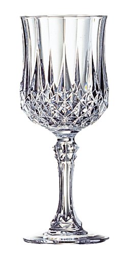 Cristal D'Arques 7503053 Longchamps - Juego de 4 Copas de Cristal Transparente, 6,57 x 6,57 x 16,35 cm