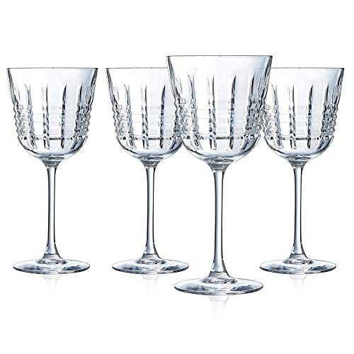 Cristal d'Arques L8235 Rendez-Vous - Juego de copas de vino (4 unidades, cristal, 35 cl, paredes gruesas y resistentes), Cristal Kwarx., transparente, 25 cl Cristal d'Arques L8235 Rendez-Vous - Juego de copas de vino (4 unidades, cristal, 35 cl, paredes gruesas y resistentes), Cristal Kwarx., transparente, 25 cl