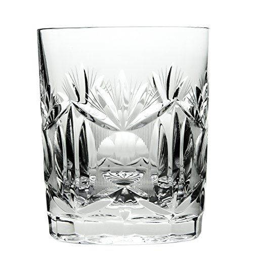 Cristal de Bohemia Lady Vasos de Whisky Tallados, Cristal, 9x9x11 cm, 6 Unidades