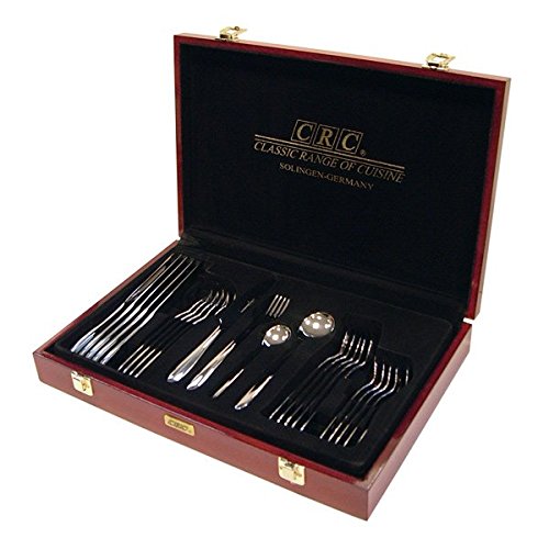 Cubertería en acero inoxidable RHINE, 24 piezas en estuche de madera Cubertería en acero inoxidable RHINE, 24 piezas en estuche de madera