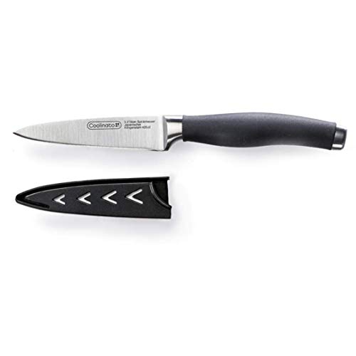 Cuchillo para verduras Coolinato - acero inoxidable extra afilado - mango ergonómico hoja de protección del cuchillo - longitud total 19cm - longitud de la hoja 9cm