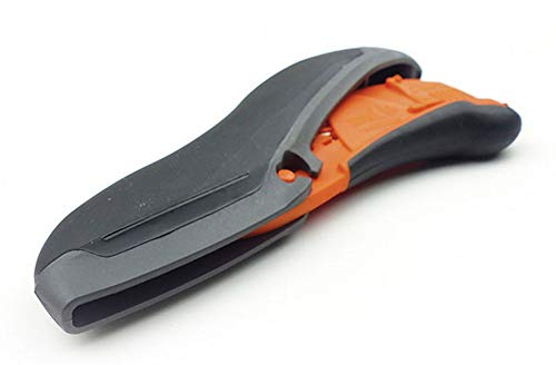 Cutter de seguridad Mure & Peyrot, con gatillo y cuchilla retráctil, utilizado por los profesionales, para diestros y zurdos, 3 posiciones de salida de hoja. Fabricado en Francia.