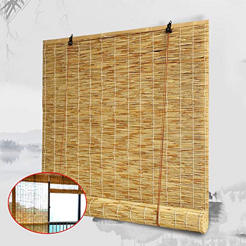 CXF Bamboo Roller Blinds, Reed Materials, Waterproof Sunscreen, Sombrilla Exterior/Persianas Enrollables Impermeables, Pared Adornos Colgantes, (Se Pueden Personalizar)