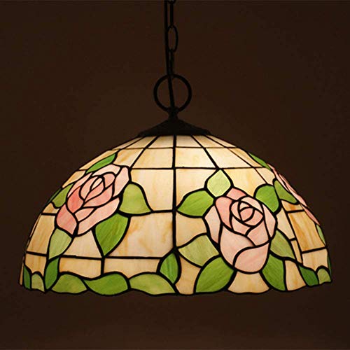 DALUXE Lámpara Tiffany Rose Conjunto de Mesa Luz a la Pared de la lámpara de Techo Colgante de luz la luz del Piso
