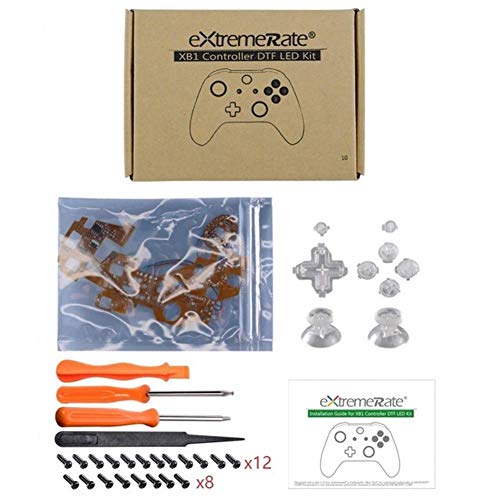 De Galen Accesorios Kit LED multicolores iluminado D-pad Thumbstick Start Back ABXY Button (DTF) para Xbox One Standard, Kits de accesorios de controlador Xbox One S X (Color: X1LED01) De Galen Accesorios Kit LED multicolores iluminado D-pad Thumbstick Start Back ABXY Button (DTF) para Xbox One Standard, Kits de accesorios de controlador Xbox One S X (Color: X1LED01)