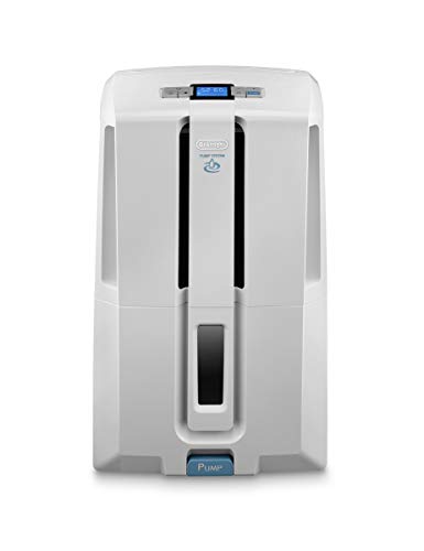 De'Longhi DD230P Deshumidificador Multifunción con Filtro de Limpieza de Aire, 30 L/d, Sistema de Bombeo y Drenaje Continuo, Gas Ecológico, Temporizador Programable, 540 W, 51 Db, Blanco y Gris De'Longhi DD230P Deshumidificador Multifunción con Filtro de Limpieza de Aire, 30 L/d, Sistema de Bombeo y Drenaje Continuo, Gas Ecológico, Temporizador Programable, 540 W, 51 Db, Blanco y Gris