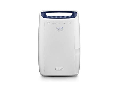 De'Longhi DEX212F Tasciugo AriaDry - Deshumidificador de ambiente para casa, 300 W, 12 litros, 37 decibelios, plástico, blanco