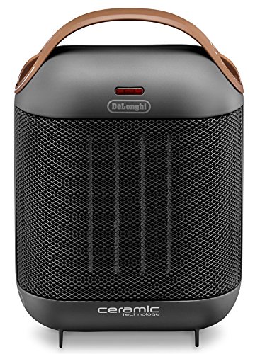 De'Longhi HFX30C18.AG Calefactor cerámico, 1800 W, dos niveles de potencia, ventilación de verano, termostato ajustable, fácil transporte, antracita De'Longhi HFX30C18.AG Calefactor cerámico, 1800 W, dos niveles de potencia, ventilación de verano, termostato ajustable, fácil transporte, antracita