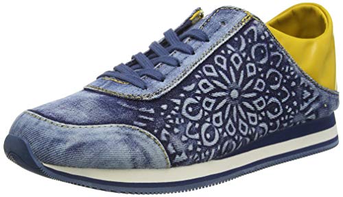Desigual Shoes Pegaso Mandala, Zapatillas Mujer, Azul Denim Dark Blue 5008, 39 EU