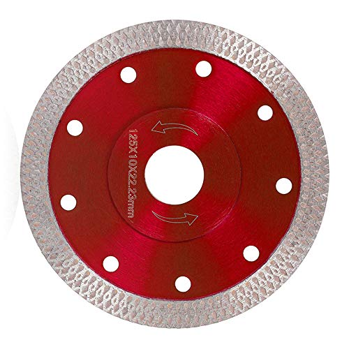Disco de Diamante Hoja de Diamante 115/125 Profesional Corte en Seco Porcelánico Granito Cerámica Cuarcita Mármol (125mm, Rojo) Disco de Diamante Hoja de Diamante 115/125 Profesional Corte en Seco Porcelánico Granito Cerámica Cuarcita Mármol (125mm, Rojo)