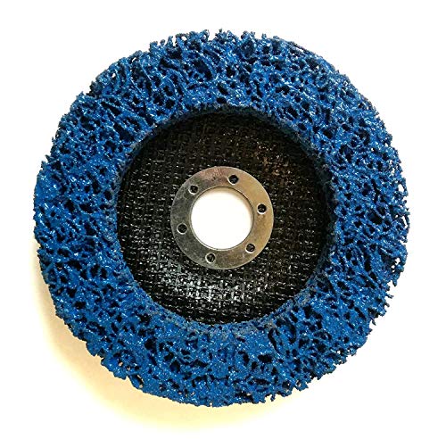 Disco de limpieza (5 unidades, CSD, diámetro 125 mm, CBS para amoladora angular, Clean Strip Disc, tejido de nailon, color azul